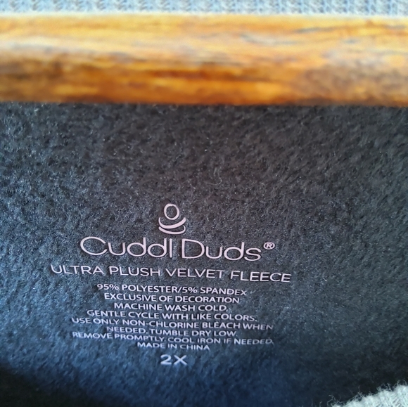 Cuddl Duds Plush velvet 2X - Picture 2 of 5
